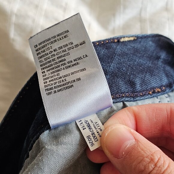 American Eagle Super Stretch Jeggings - 2014 - Dark Wash - Sz 0 Short - Picture 6 of 15